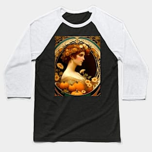 Pumpkin - AI - Art Nouveau - E Baseball T-Shirt